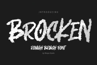Brocken: A Bold, Brushed Display Font for Handmade Creators
