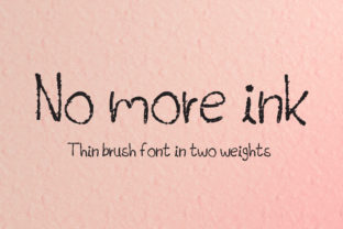 No More Ink: A Playful Display Font