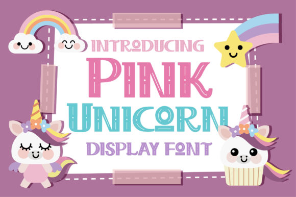 Pink Unicorn Font for Creative Projects