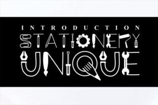 Stationary Unique Font